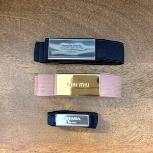Prada Miu Miu Elastic Bands Bundle Lot of 3